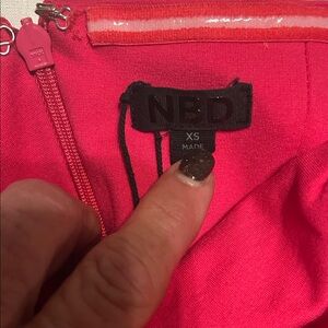 NBD Vibrant Pink Zipper Dress